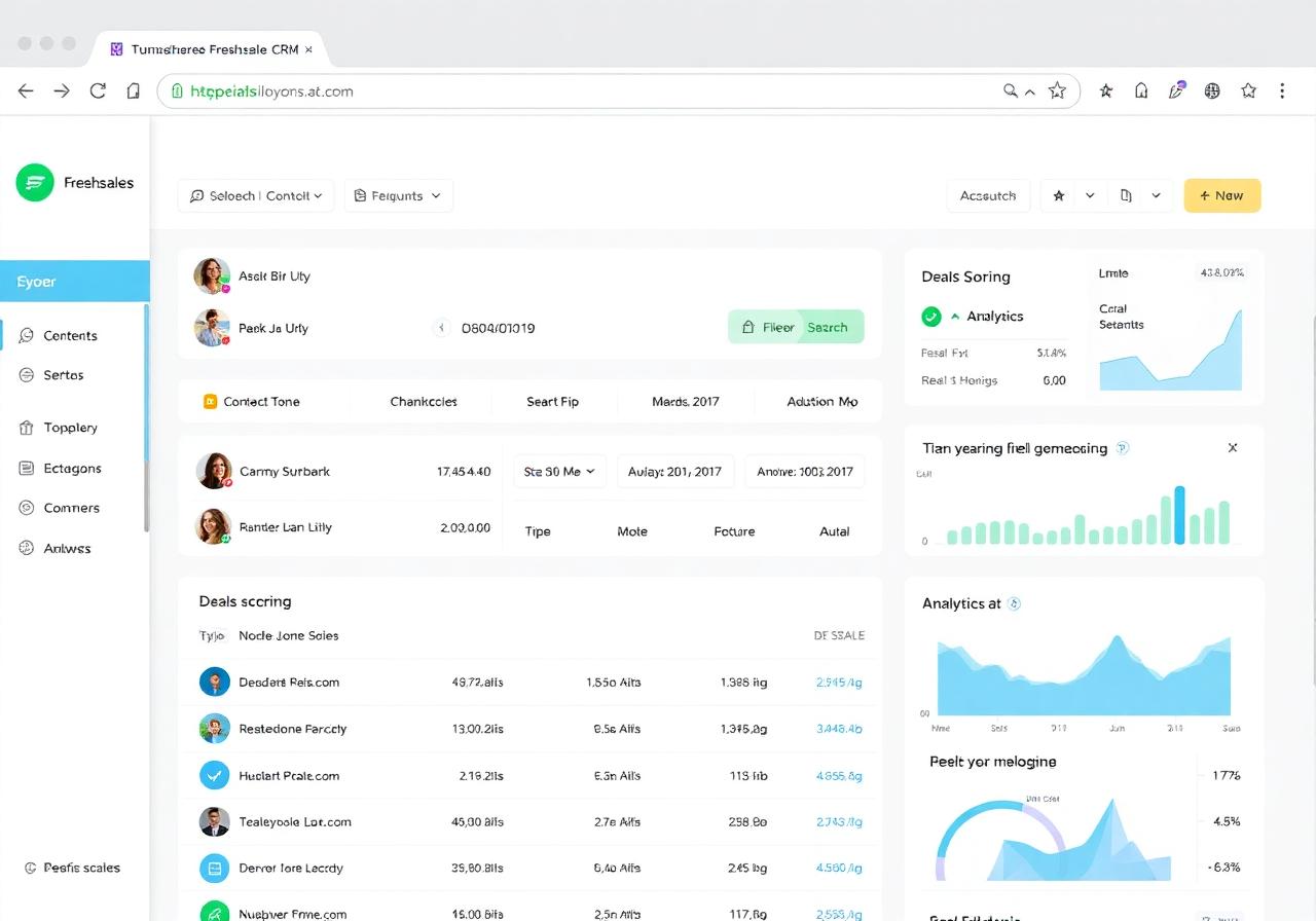 Freshsales CRM dashboard interface