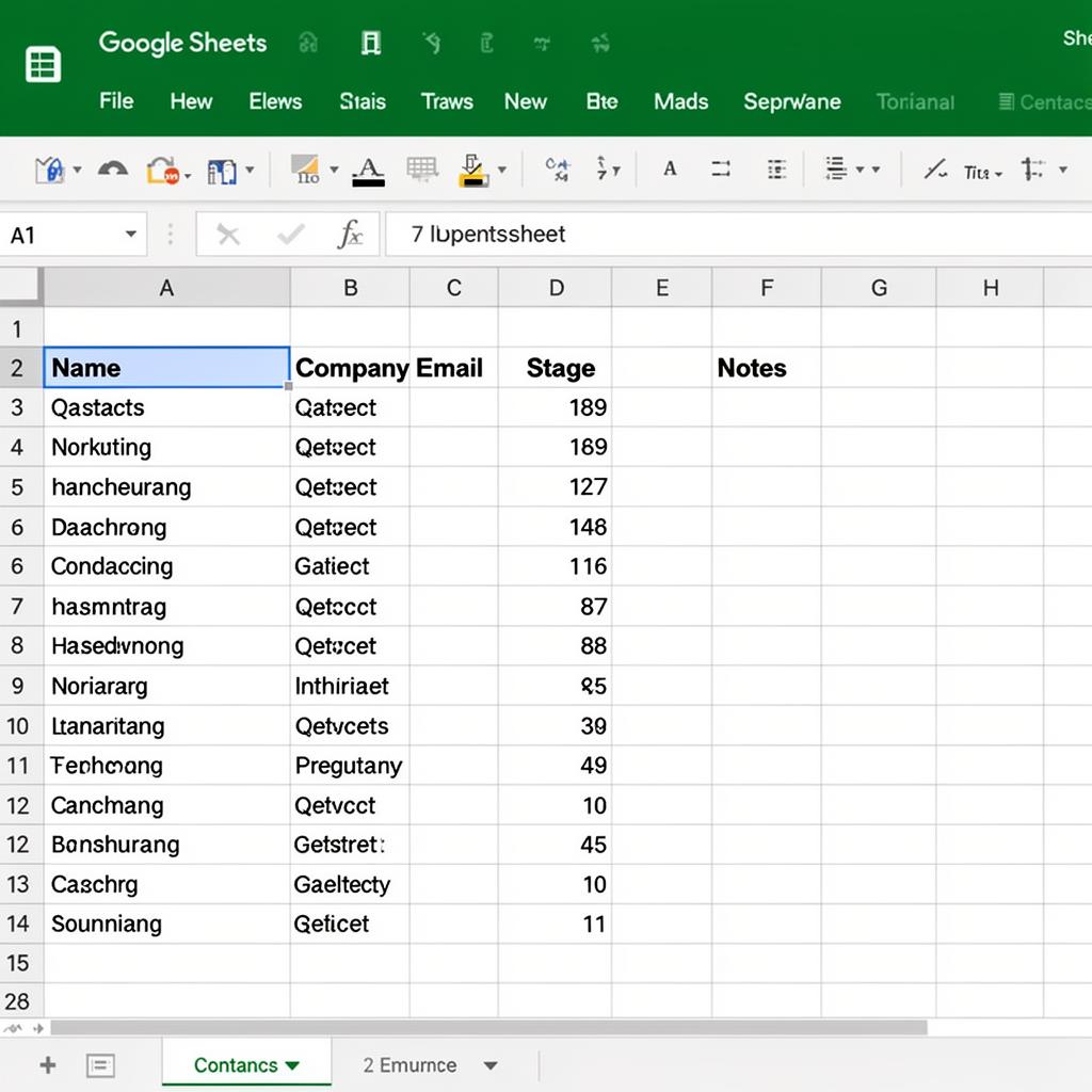 Google Sheets used as a makeshift CRM