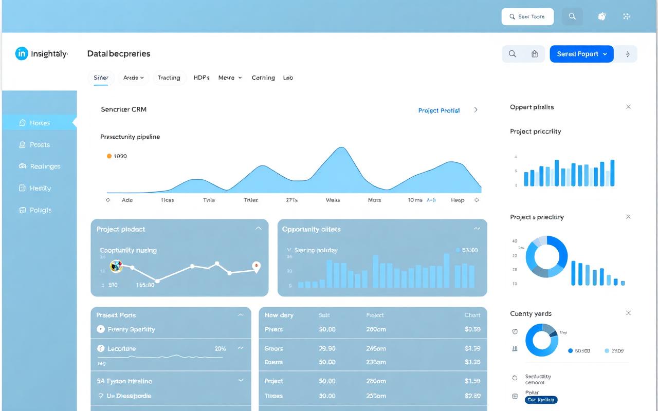 Insightly CRM project and pipeline dashboard