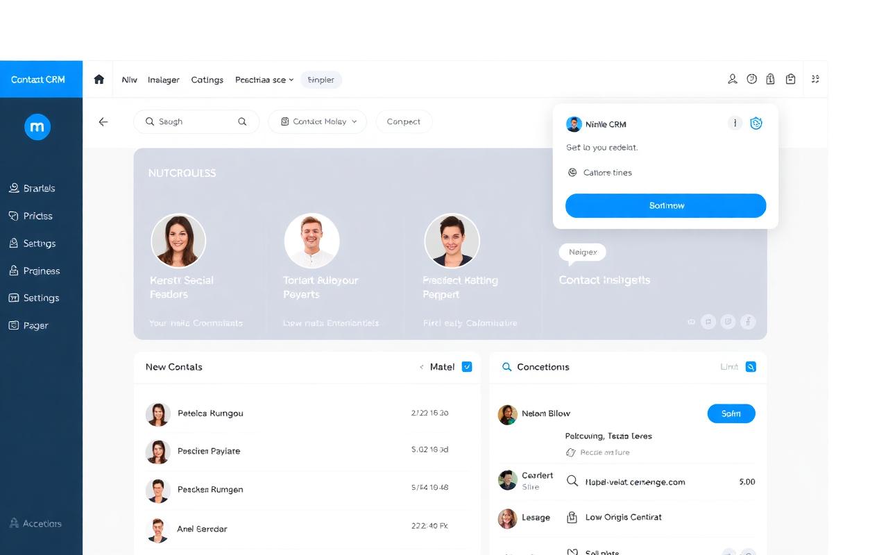 Nimble CRM contact insights interface